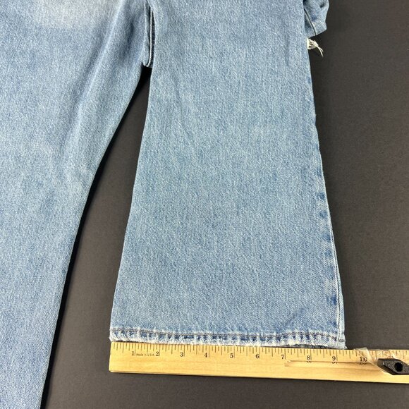 American Eagle Jean Women 27x28* Highest Rise 90s Flare Blue Cotton Denim Tag 6R - Picture 11 of 16